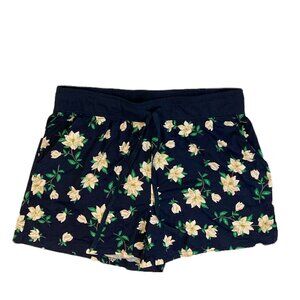 J Draper James Relaxed Fit Lounge Shorts Black Floral S